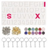 73 Pieces Silicone Resin Casting Molds Starter Kit with Alphabet Number Mold