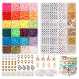 Polymer Clay Beads Set Colorful for Boho Bracelet DIY