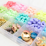 730Pcs Polymer Clay Beads Jewelry Making DIY Kit