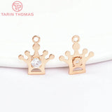 20PCS 24K Brass Zircon Dolphin Sun Star Pendants