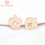 20PCS 24K Brass Zircon Dolphin Sun Star Pendants
