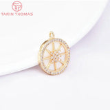 2PCS 16MM 24K Brass Shell Star Bee Charms Pendants Jewelry Findings