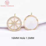 2PCS 16MM 24K Brass Shell Star Bee Charms Pendants Jewelry Findings