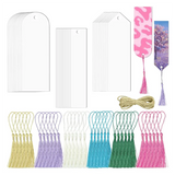 73Pcs Acrylic Bookmarks Blanks- Sublimation Acrylic Book Markers