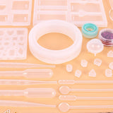 73cps Crystal Drop Gel Pendant Set Epoxy Resin Tool Set Jewelry Accessories
