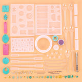 73cps Crystal Drop Gel Pendant Set Epoxy Resin Tool Set Jewelry Accessories