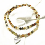 Colorful Jades Charm Bracelet & Pendant Necklace Set