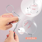 74Pcs Acrylic Circle Discs Kit Round Discs Keychain Blanks Tassel DIY