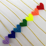 Bohemia Heart Shaped Love Rainbow Bracelet Thread Jewelry Gift