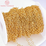 1 Meter Chain Link 5MM 24K Brass Stars Necklace Chains High Diy Jewelry