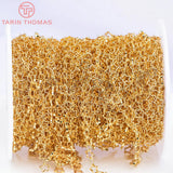 1 Meter Chain Link 5MM 24K Brass Stars Necklace Chains High Diy Jewelry