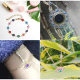 750Pcs 8mm Evil Eye Resin Beads Charm Eye Spacer Beads Kit