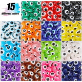 750Pcs 8mm Evil Eye Resin Beads Charm Eye Spacer Beads Kit