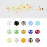 750Pcs 6MM Crystal Wheel Beads DIY Bracelet Jewelry Making Kit