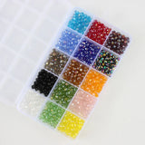 750Pcs 6MM Crystal Wheel Beads DIY Bracelet Jewelry Making Kit