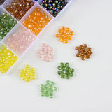 750Pcs 6MM Crystal Wheel Beads DIY Bracelet Jewelry Making Kit