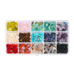 Chip Stone Beads DIY Jewelry Making Kit for Earring Ring