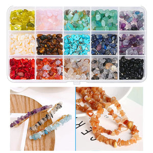 Chip Stone Beads DIY Jewelry Making Kit for Earring Ring