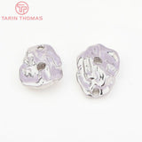 4PCS 13x18MM Brass Zircon Charms Pendants High Jewelry Making Findings