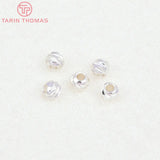 50PCS 3MM 4MM 24K Plated Brass Septum Beads DIY Jewelry Accessories