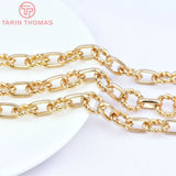 1 Meter 12MM 24K Twisted Necklace/Bracelet Chains DIY Jewelry Findings