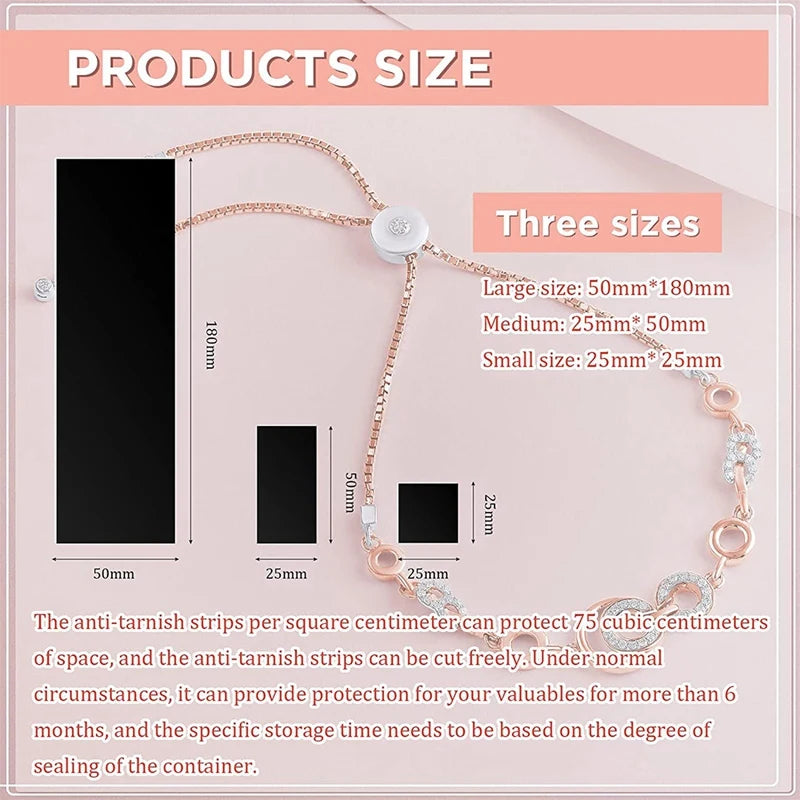 75Pcs Jewelry Anti-Discoloration Strip Antioxidant Paper
