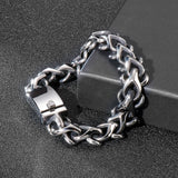 Vintage Link Chain Bracelet Stainless Steel Mens Jewelry XMAS Gift