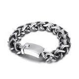 Vintage Link Chain Bracelet Stainless Steel Mens Jewelry XMAS Gift