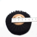 75mm Jewelry Polishing Brush Wheel 6 Row Long Hair Wood Hub