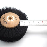 75mm Jewelry Polishing Brush Wheel 6 Row Long Hair Wood Hub