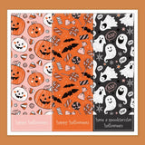 75pcs Halloween Sticker 3x9cm Sealed Label Party Supplies