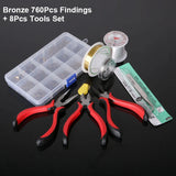 760PCS Jewelry Findings Tool Set for DIY Jewelry Making
