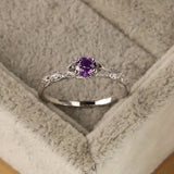 Men's Light Amethyst Couple Ring, Birthday Gift