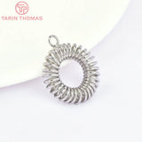 6PCS 21MM 24K Brass Spring Coil Pendants DIY Jewelry Findings