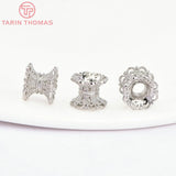 10PCS 7x8MM 18K Brass Flower Beads Caps Spacer High Jewelry Wholesales