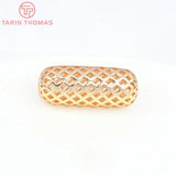 6PCS 30x12MM 24K Brass Cylindrical Bracelet Beads DIY Jewelry Accessories