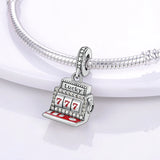 777 Lucky A Slot Machine 925 Silver Dangle Charms