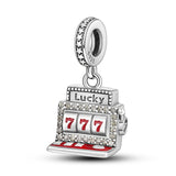 777 Lucky A Slot Machine 925 Silver Dangle Charms