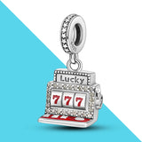 777 Lucky A Slot Machine 925 Silver Dangle Charms