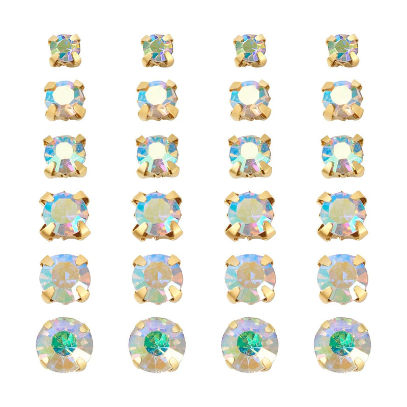 780Pcs Sew on Rhinestone Glass Rhinestone With Prong Settings