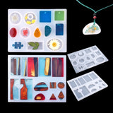79 Pcs Epoxy Resin Jewelry Mold DIY Crystal Pendant Bracelet Mold Craft