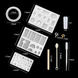 79 Pcs Epoxy Resin Jewelry Mold DIY Crystal Pendant Bracelet Mold Craft