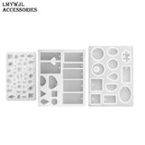 79 Pcs Epoxy Resin Jewelry Mold DIY Crystal Pendant Bracelet Mold Craft
