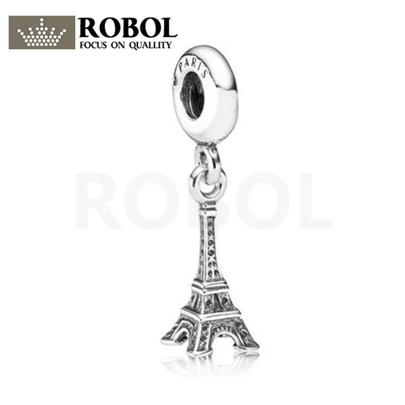925 Silver Eiffel Tower Pendant Charm Jewelry