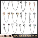925 Sterling Silver Charm Safety Buckle Collection