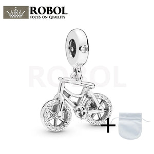 925 Sterling Silver Mini Bicycle Pendant Gift