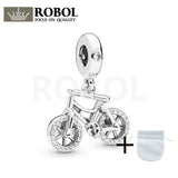925 Sterling Silver Mini Bicycle Pendant Gift