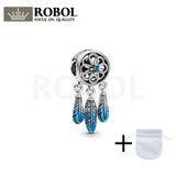 925 Silver Stylish Round Beads Three Leaves Design