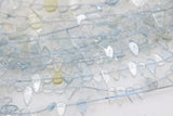 7A Aquamarine Drop Marquise Eye Beads