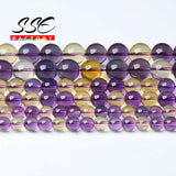 7A Amethysts Citrines Crystals Beads Round Loose Beads DIY Jewelry Making